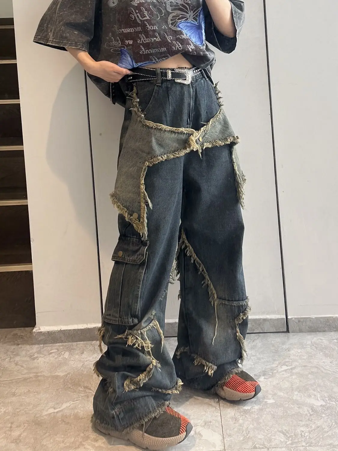 Vintage Oversize Star Aesthetic Pants - Image 4
