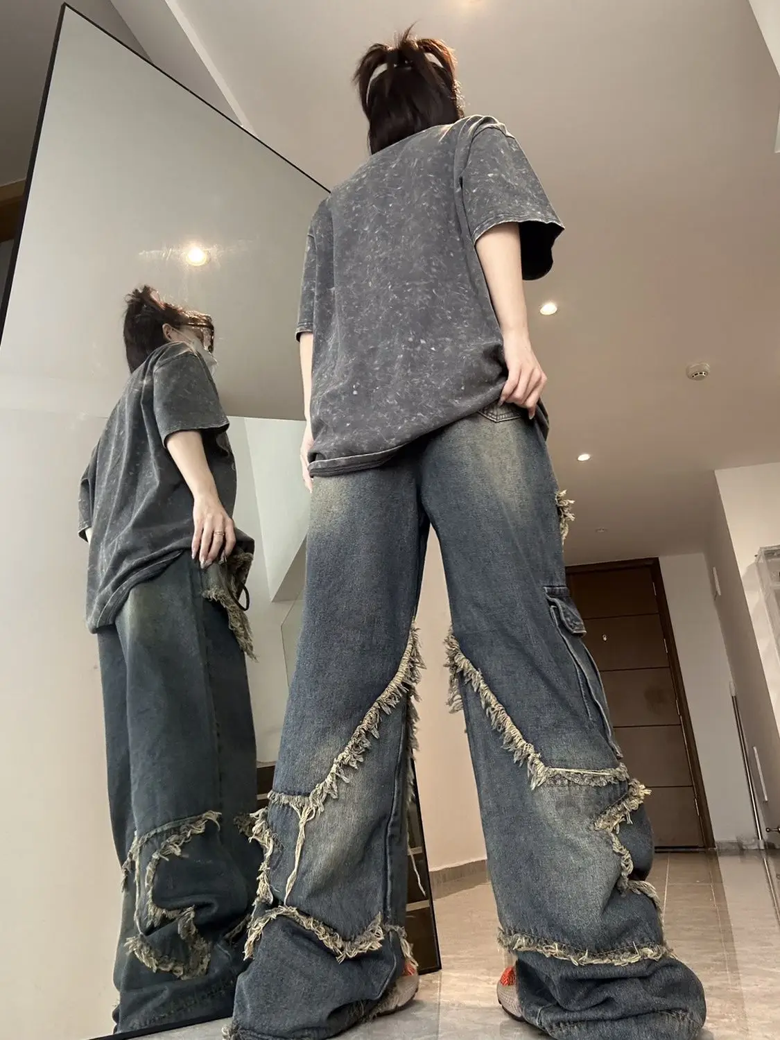 Vintage Oversize Star Aesthetic Pants - Image 5