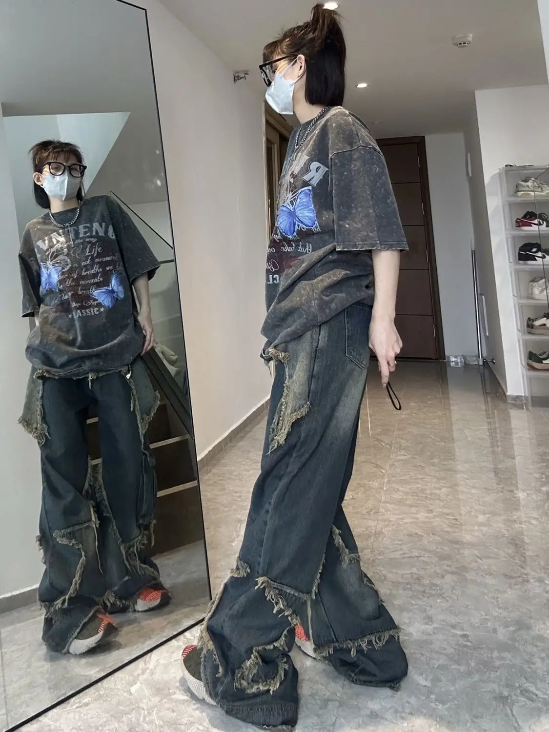 Vintage Oversize Star Aesthetic Pants - Image 7