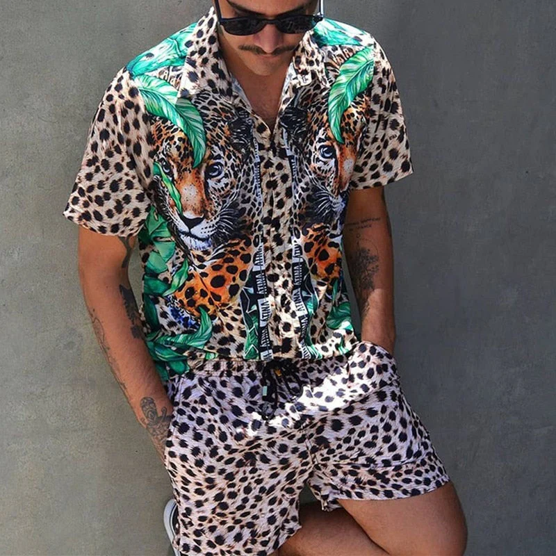 Vintage Printed Shirt + Shorts Set - Image 6