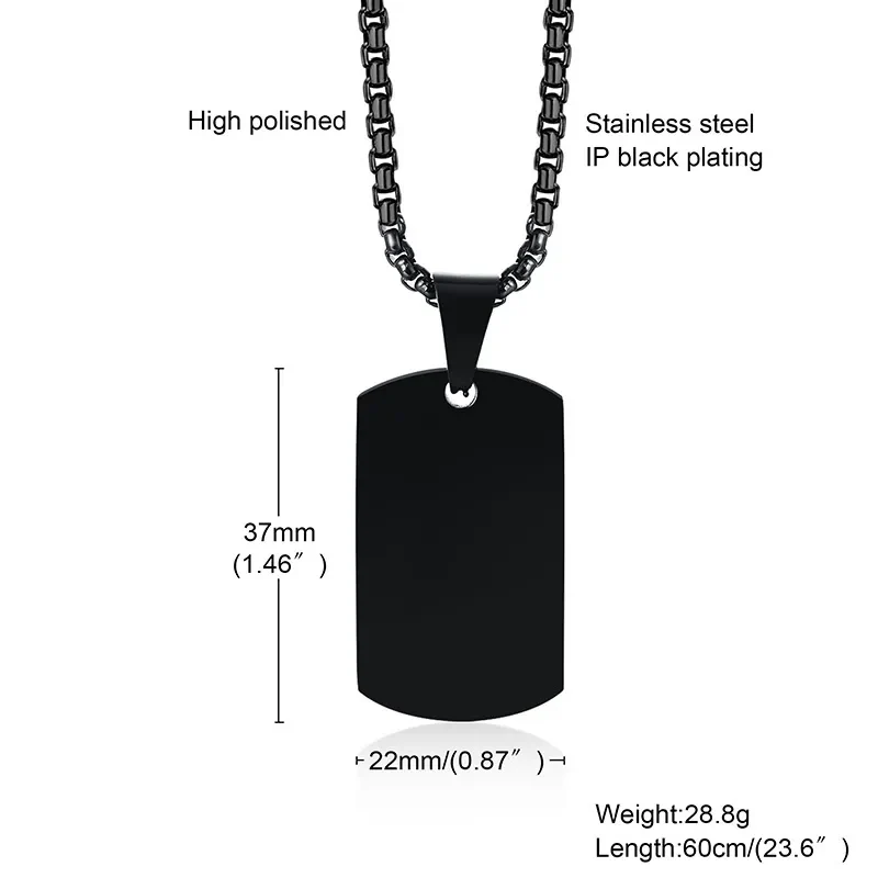 Stainless Steel Dog Tag Cremation Urn Pendant Necklace - Image 5