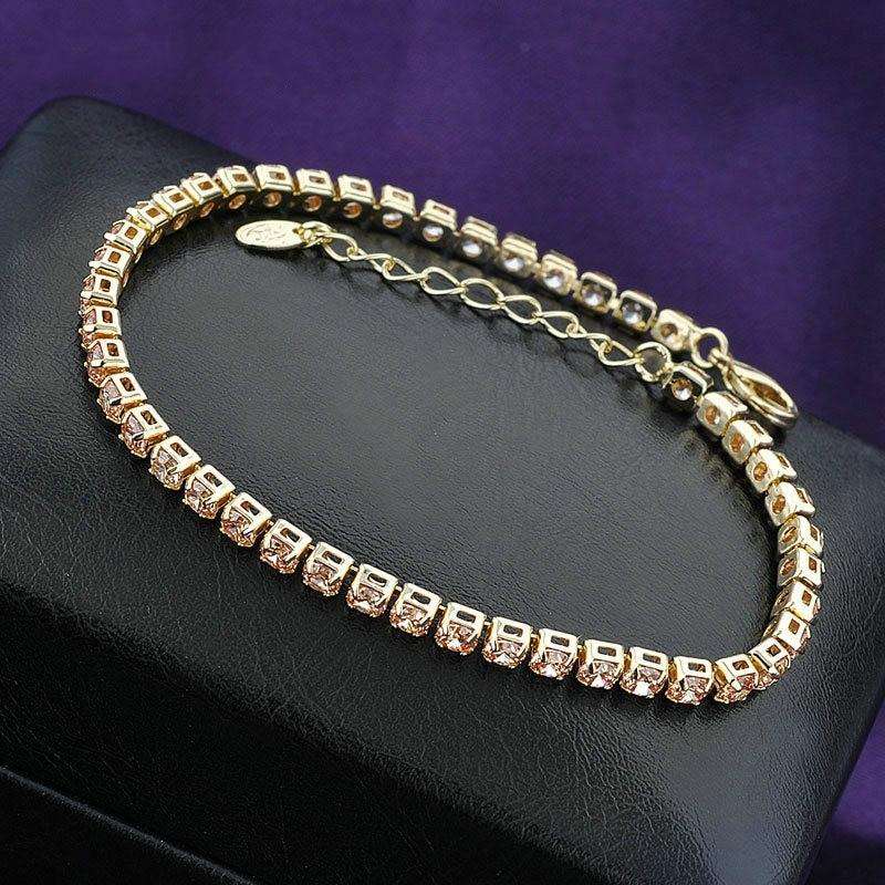 VVS 14k Gold Plated Tennis Bracelet - Image 5