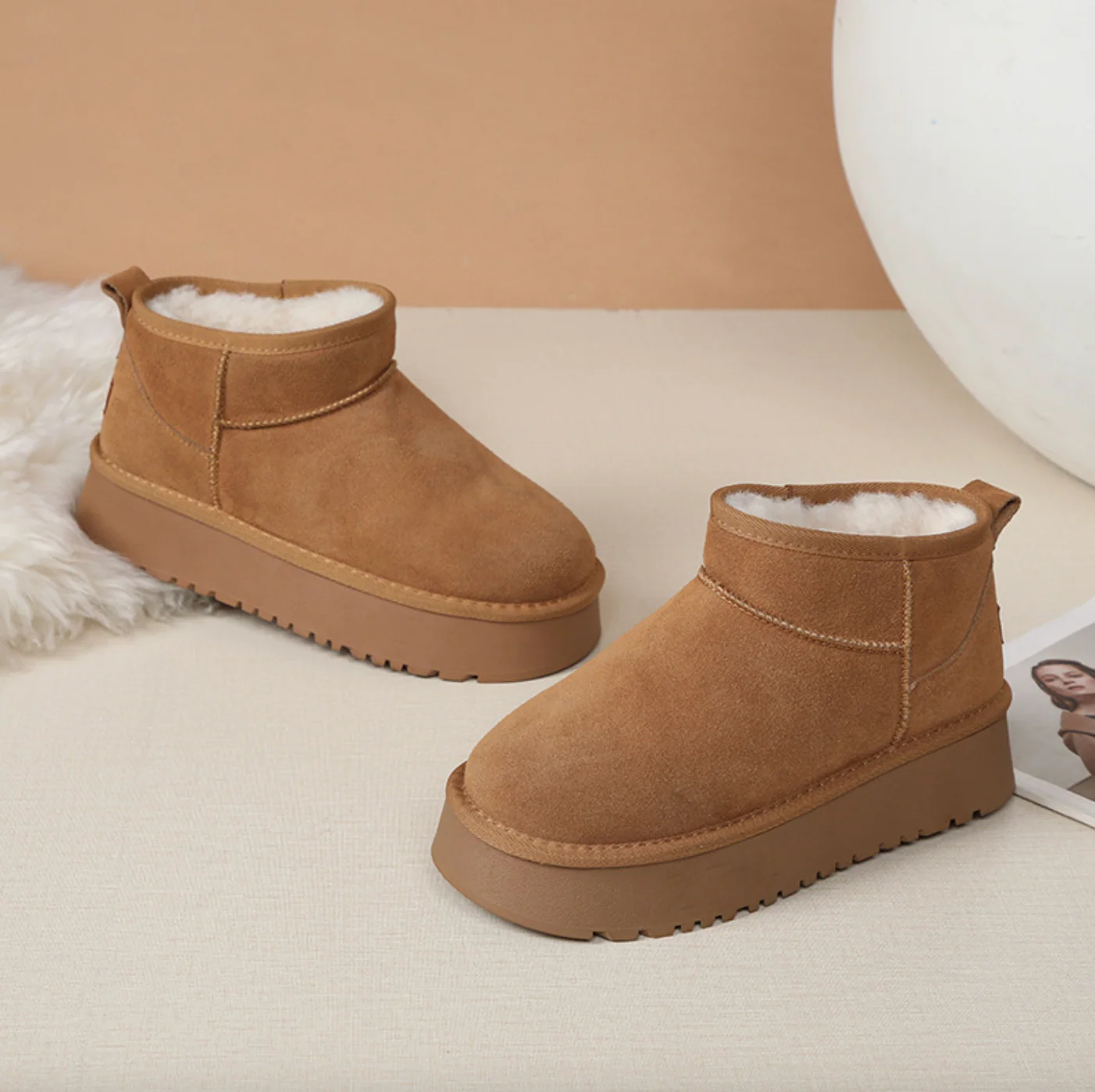 VVS Classic Winter Boots – Genuine Suede Leather, Wool Lined Snow Boots - Image 8