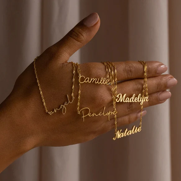 18k Gold/Silver Custom Name Chain - Image 6