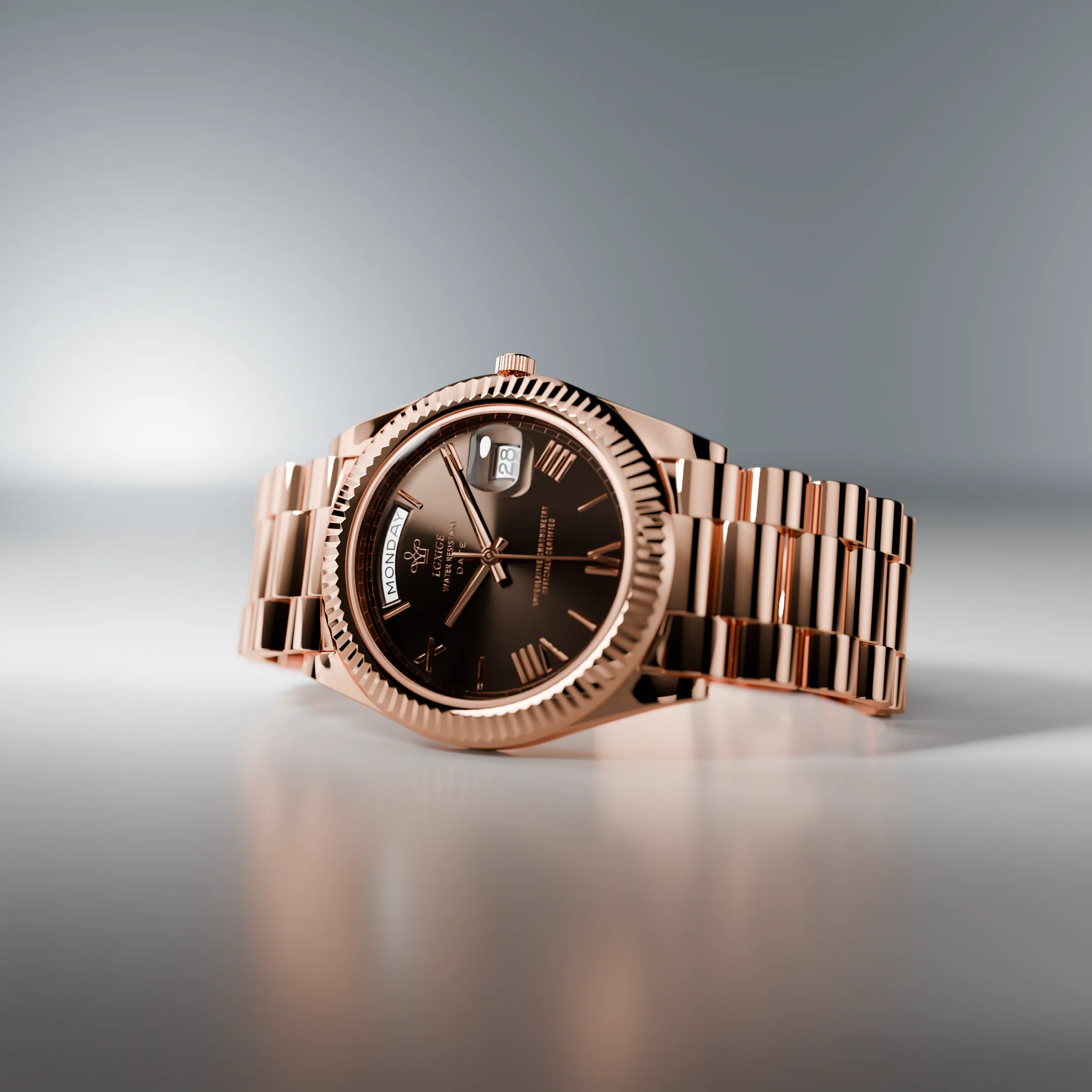 VVS Datejust Watch - Brown Rose Gold - Image 2