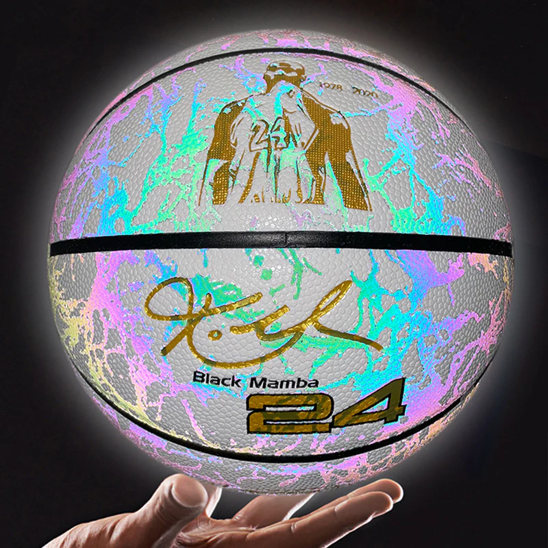 VVS Glow-in-the-Dark Holographic Basketball - Ultimate Night Play Sports Ball with Reflective Glow - Image 2