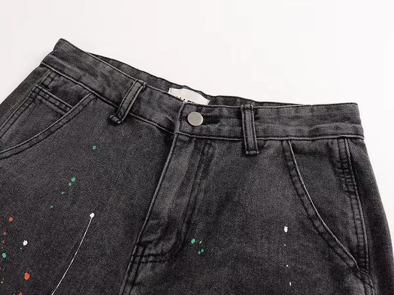 Ink Splash Straight Leg Jeans - Image 10