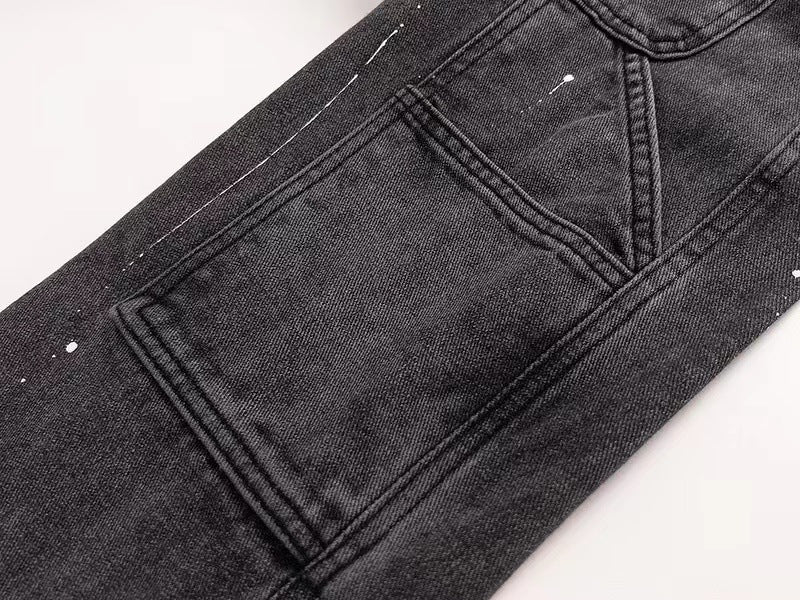 Ink Splash Straight Leg Jeans - Image 12