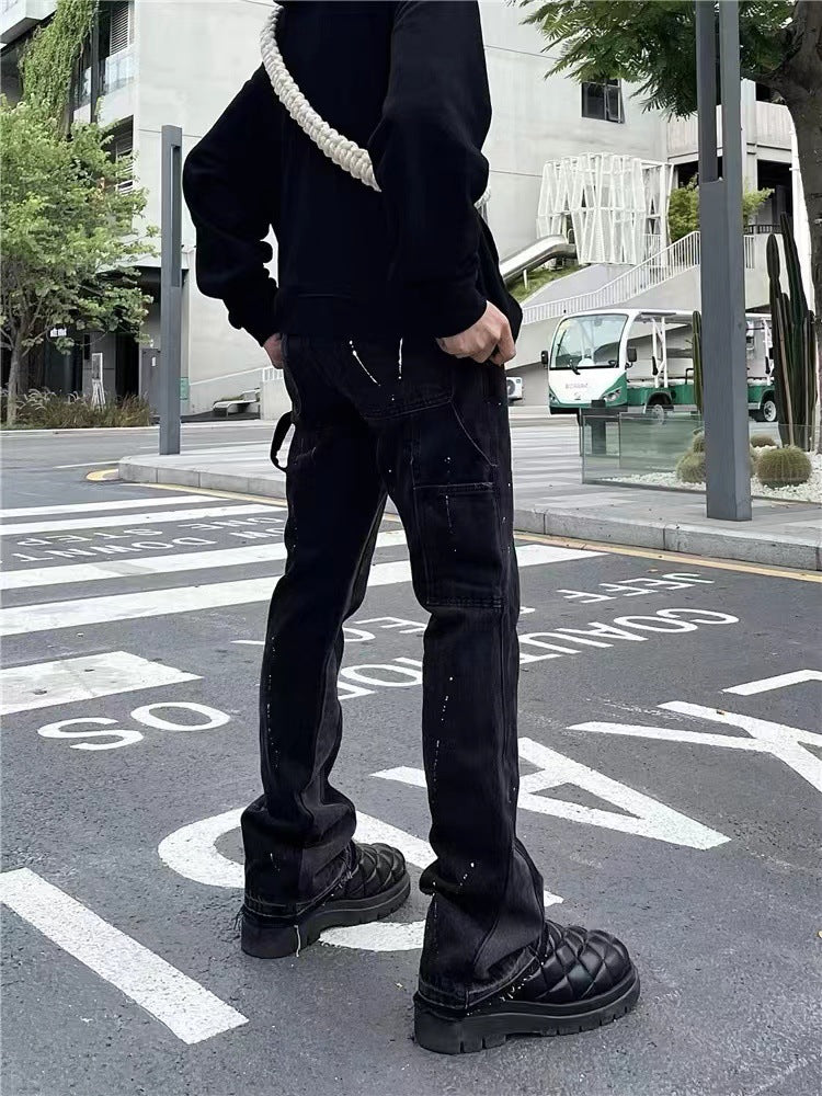 Ink Splash Straight Leg Jeans - Image 8