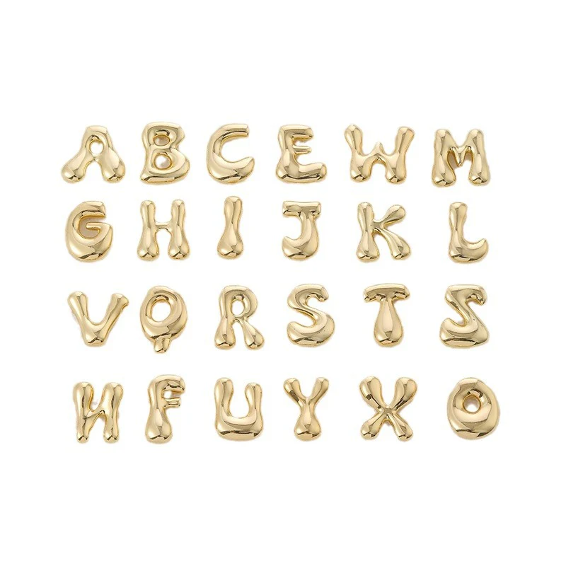 VVS Jewelry™ Chubby Bubble Initial Letter Necklace - Image 12