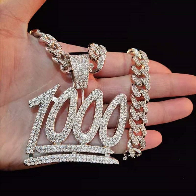 VVS Jewelry 1000 Iced Out Cuban Pendant Chain - Image 23