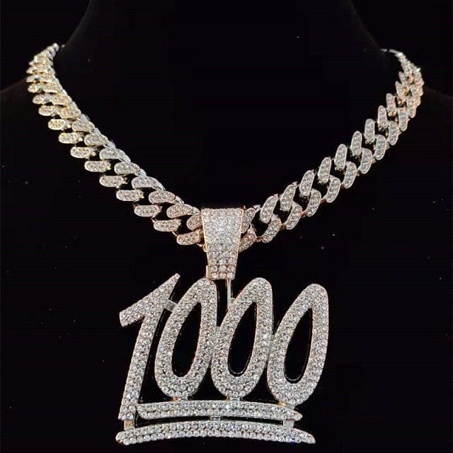 VVS Jewelry 1000 Iced Out Cuban Pendant Chain - Image 9