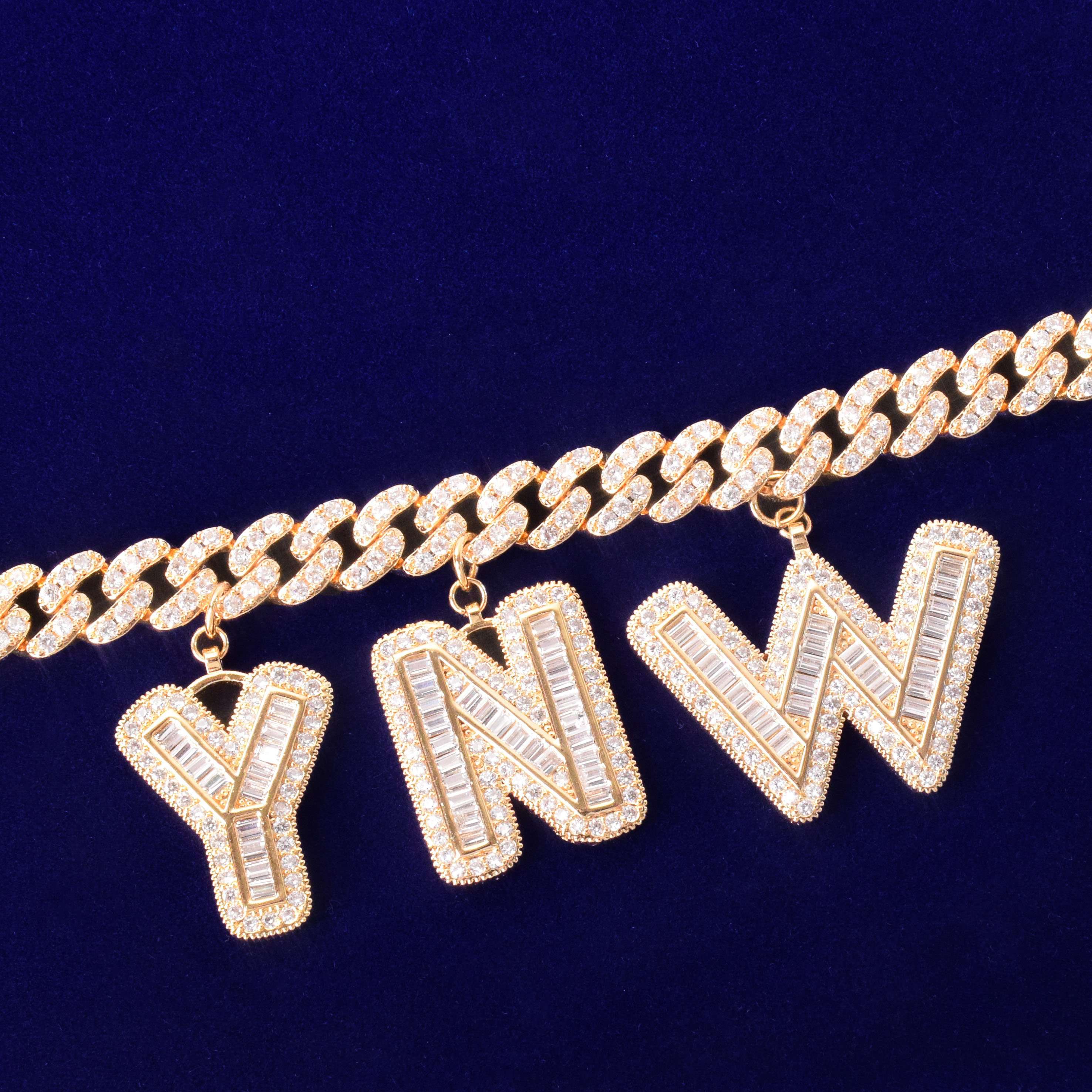 VVS Jewelry 10mm Custom Name Cuban Baguette Chain - Image 3