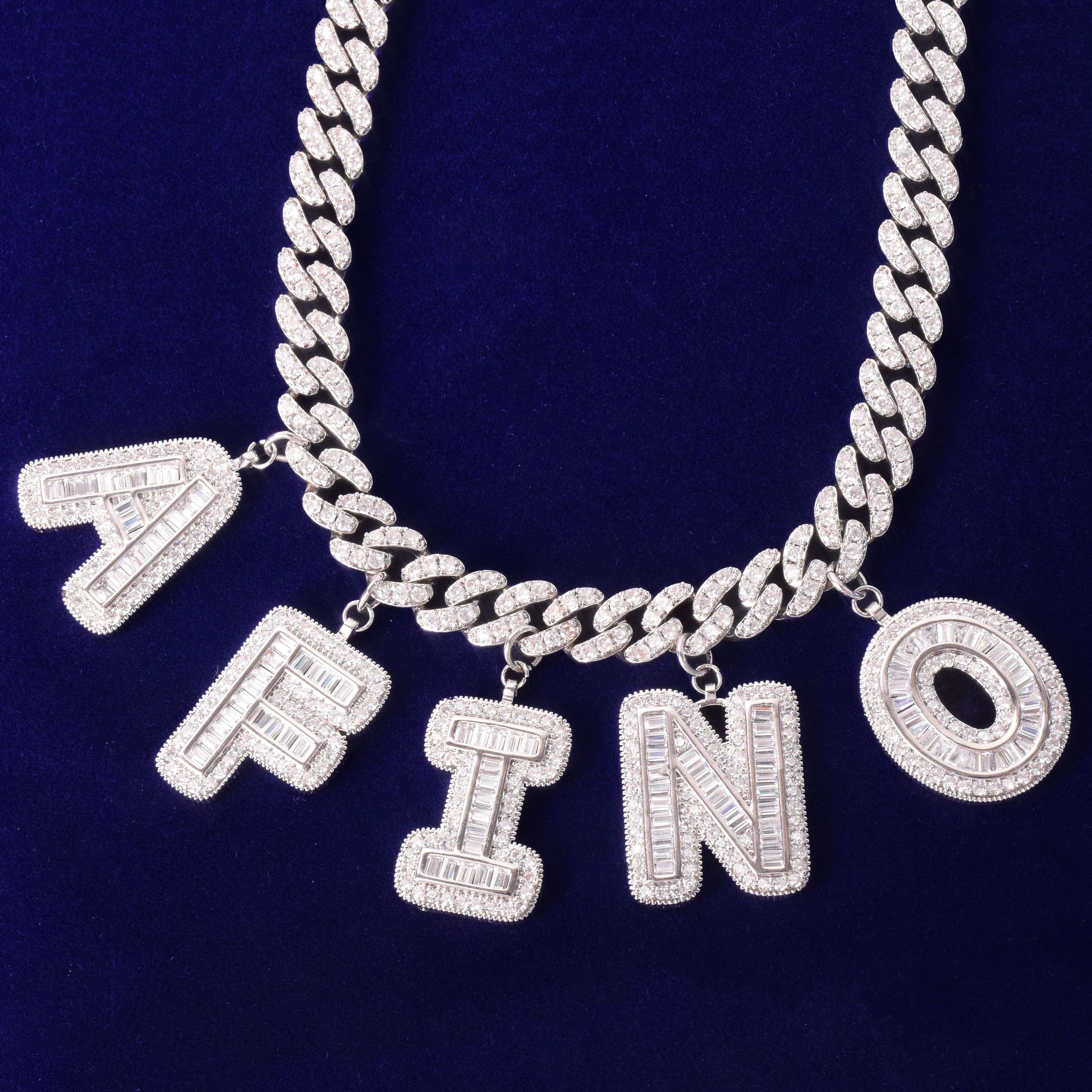 VVS Jewelry 10mm Custom Name Cuban Baguette Chain - Image 4
