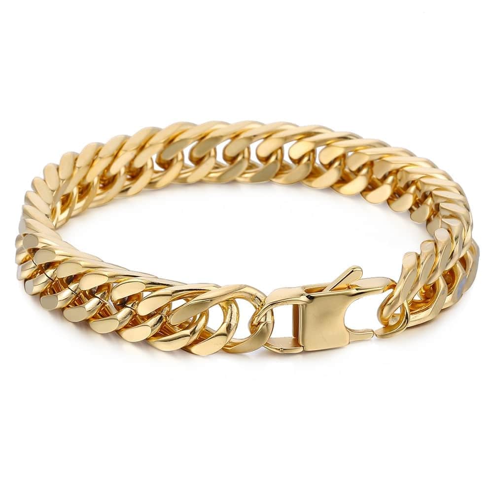 VVS Jewelry 10mm Double Curb Link Bracelet - Image 3