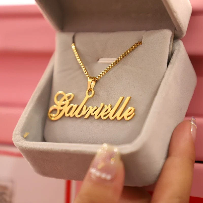 VVS Jewelry 14K Gold Custom Nameplate Choker - Image 7