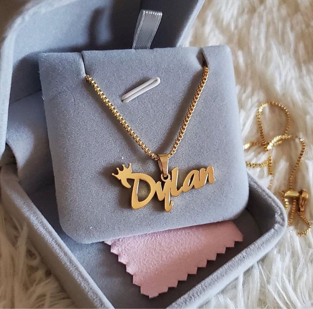 VVS Jewelry 14K Gold Custom Nameplate Choker - Image 9