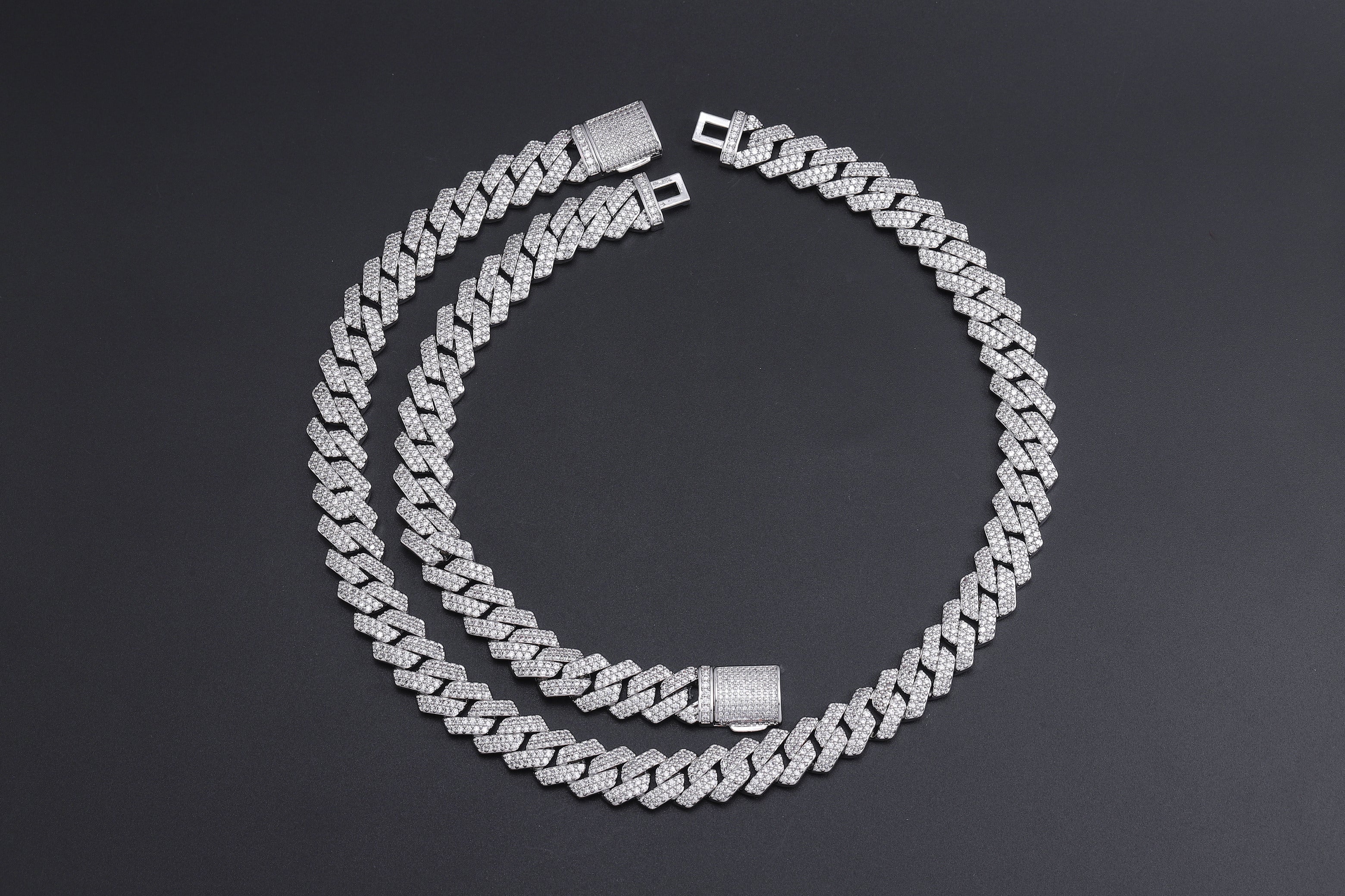 Diamond - Gold 14MM S-Link Diamond Prong Cuban Chain - Image 10