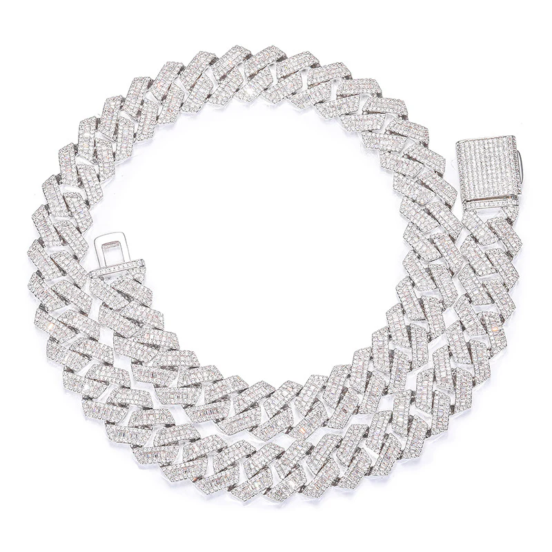 Diamond - Gold 14MM S-Link Diamond Prong Cuban Chain - Image 13