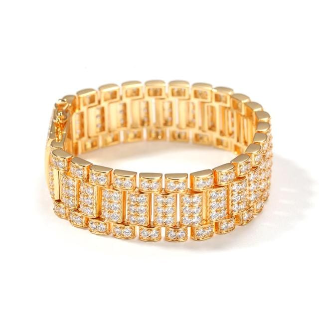 VVS Jewelry 15MM Fully Iced Watch Bracelet - Image 2