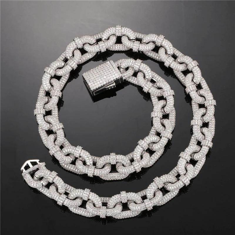VVS Jewelry Gold/Silver 17mm Thicc AF Micropave Miami Cuban Chain - Image 5