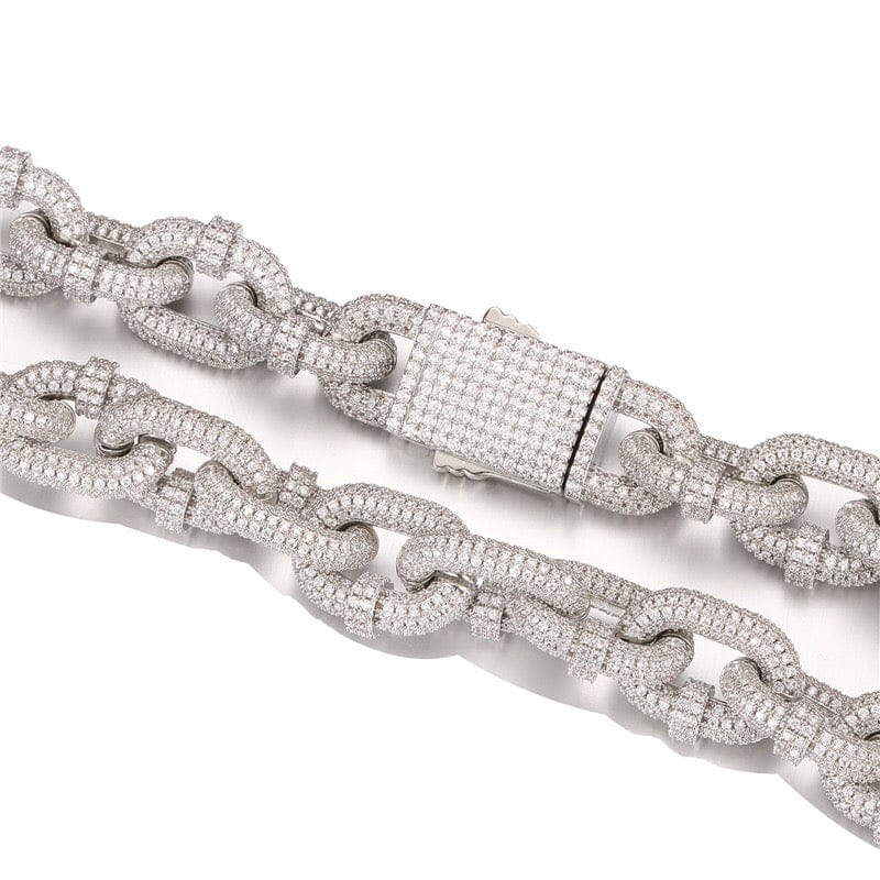 VVS Jewelry Gold/Silver 17mm Thicc AF Micropave Miami Cuban Chain - Image 6