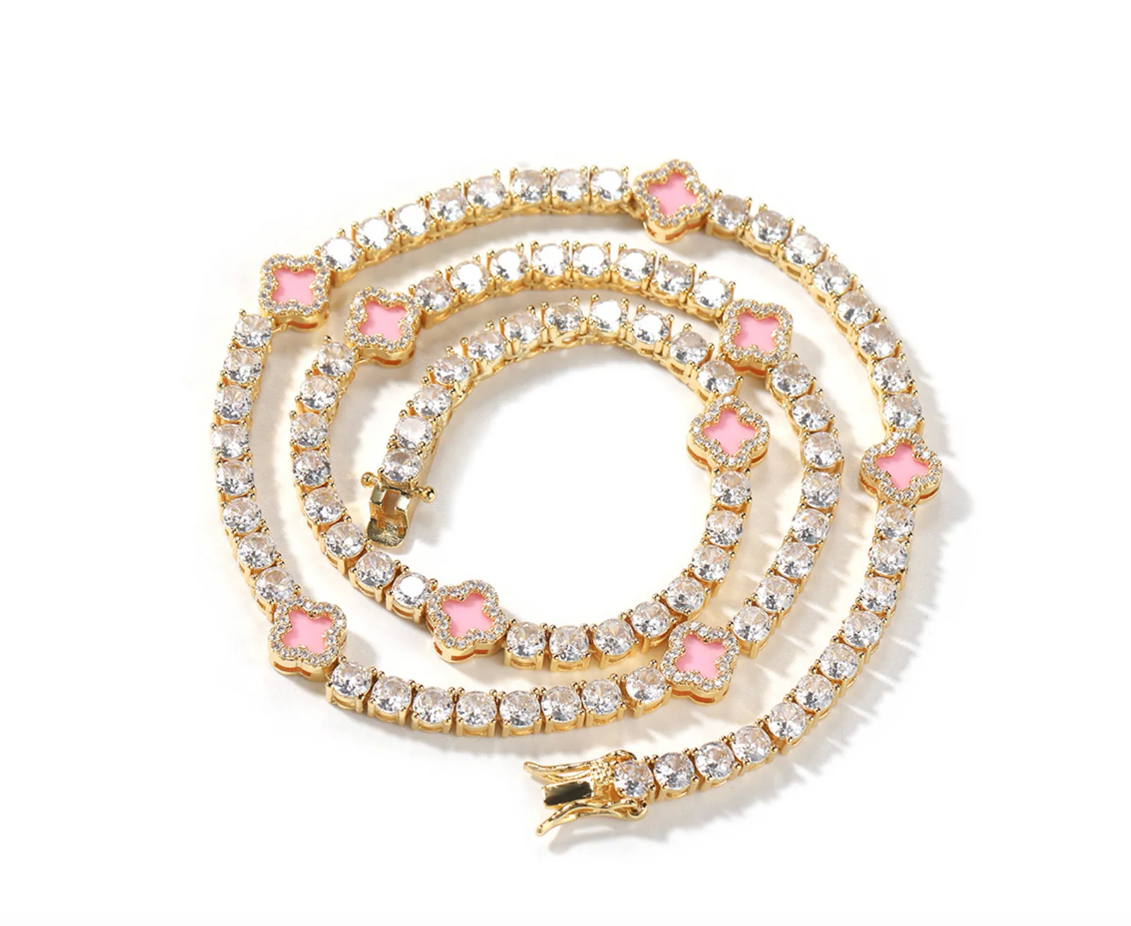 VVS Jewelry 4 Leaf Clover Diamond Tennis Chain - Image 7