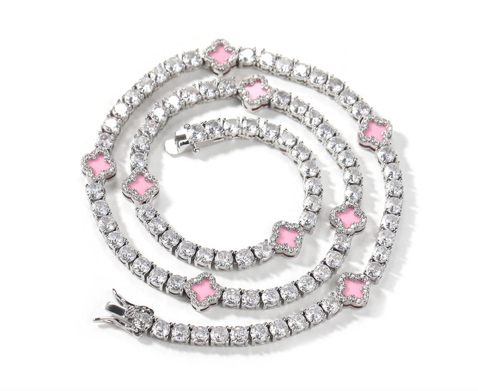 VVS Jewelry 4 Leaf Clover Diamond Tennis Chain - Image 8