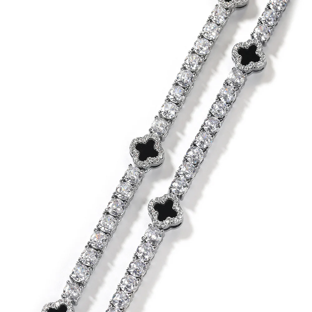 VVS Jewelry 4 Leaf Clover Diamond Tennis Chain - Image 4