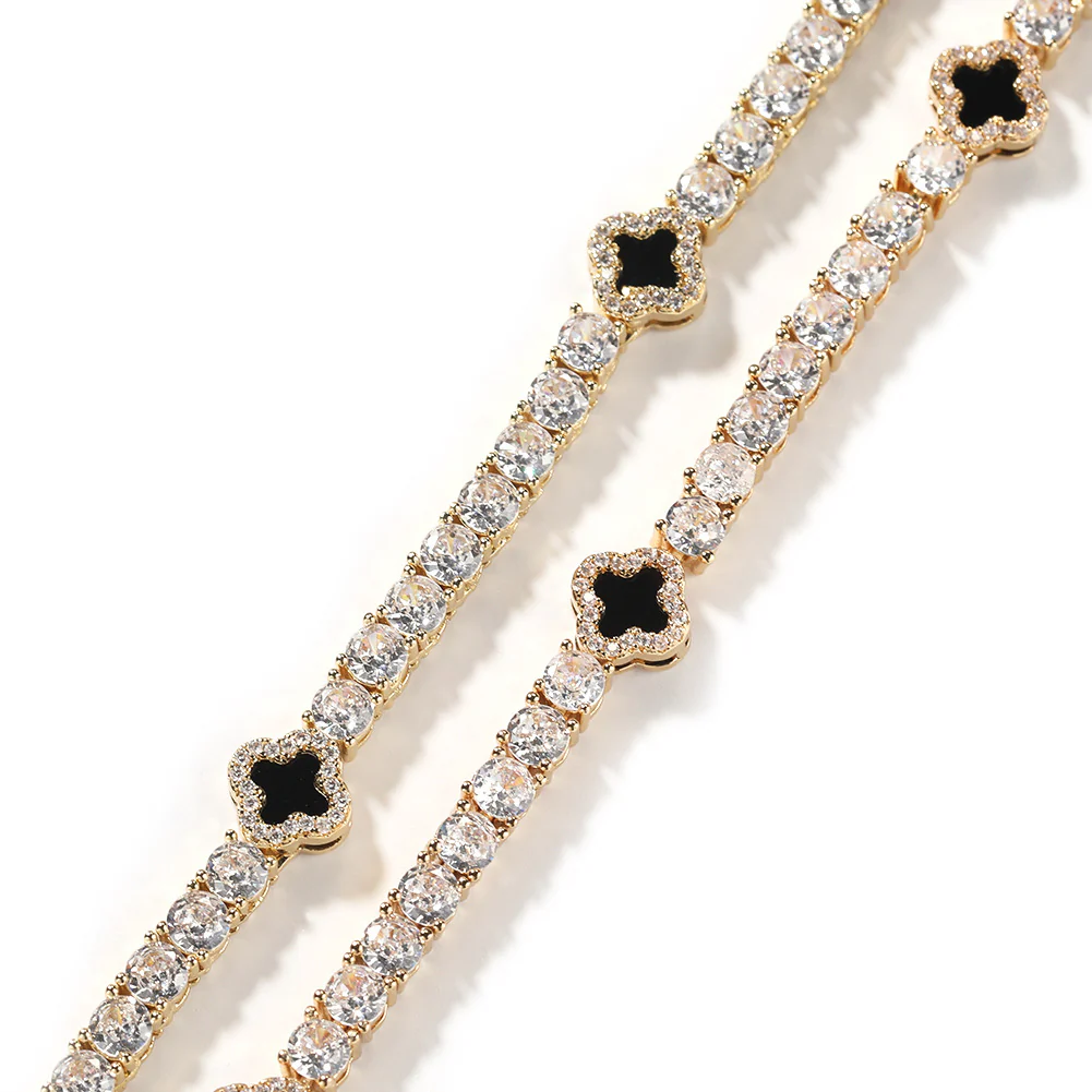 VVS Jewelry 4 Leaf Clover Diamond Tennis Chain - Image 5