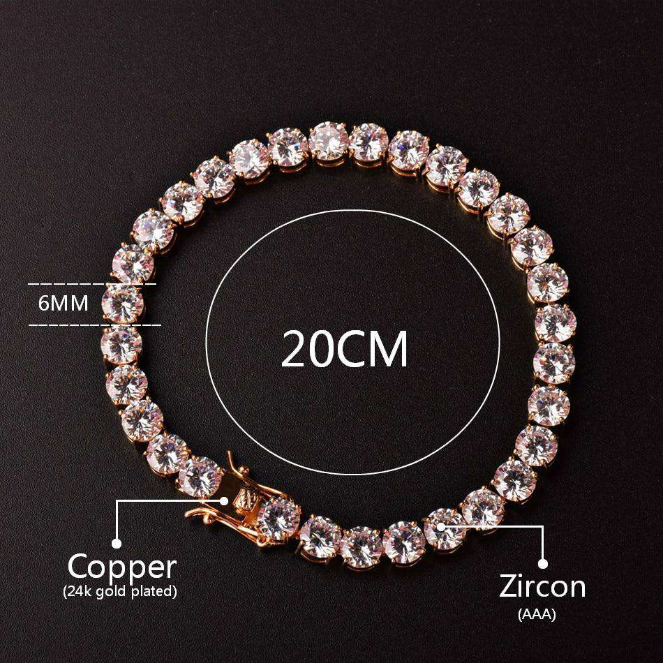 VVS Jewelry Premium 6mm 24k Gold Tennis Bracelet + Free Cuban Bracelet Bundle (Today Only) - Image 6