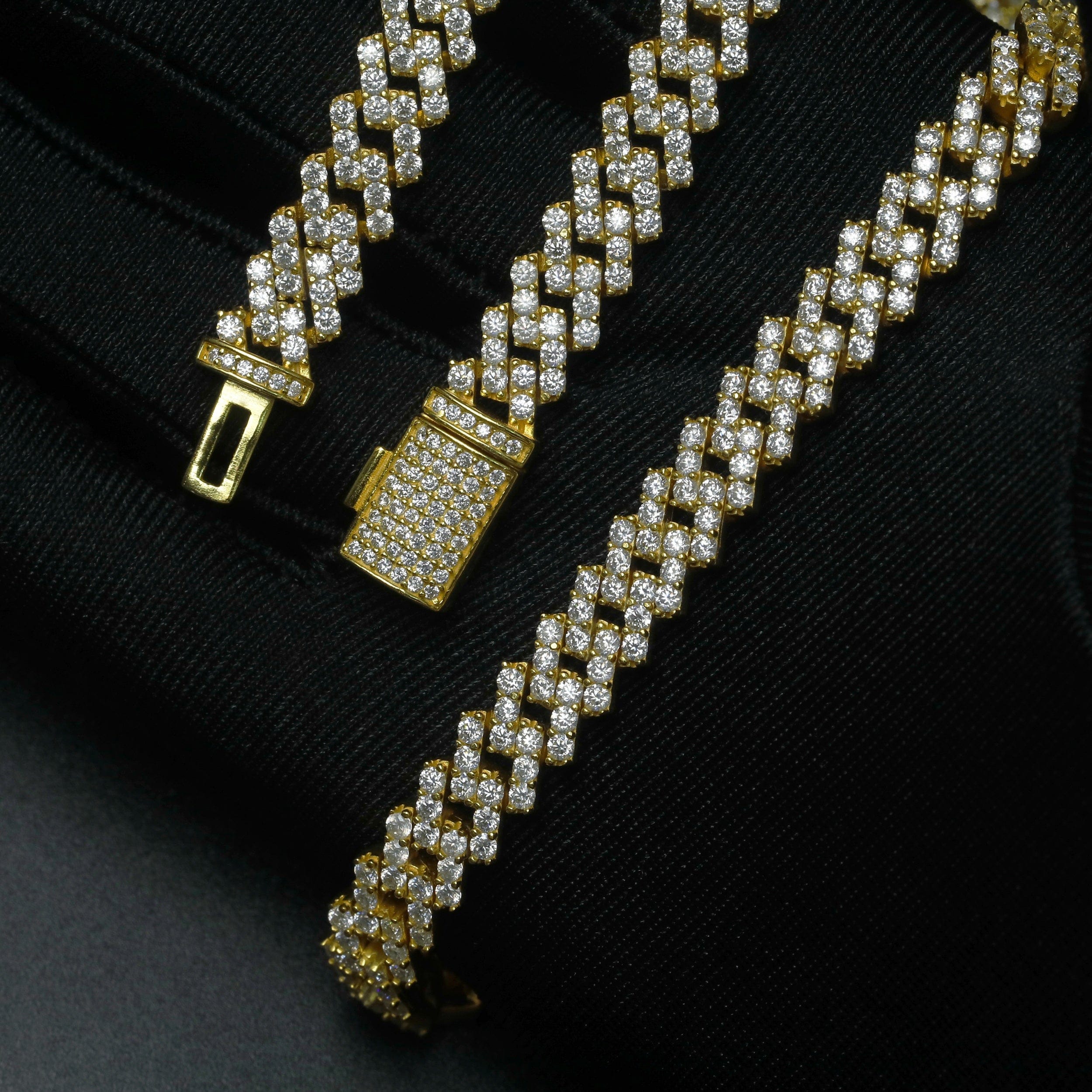 VVS Jewelry 925 Sterling Silver  Iced Out Prong Moissanite Cuban Chain (Passes Diamond Check) - Image 6