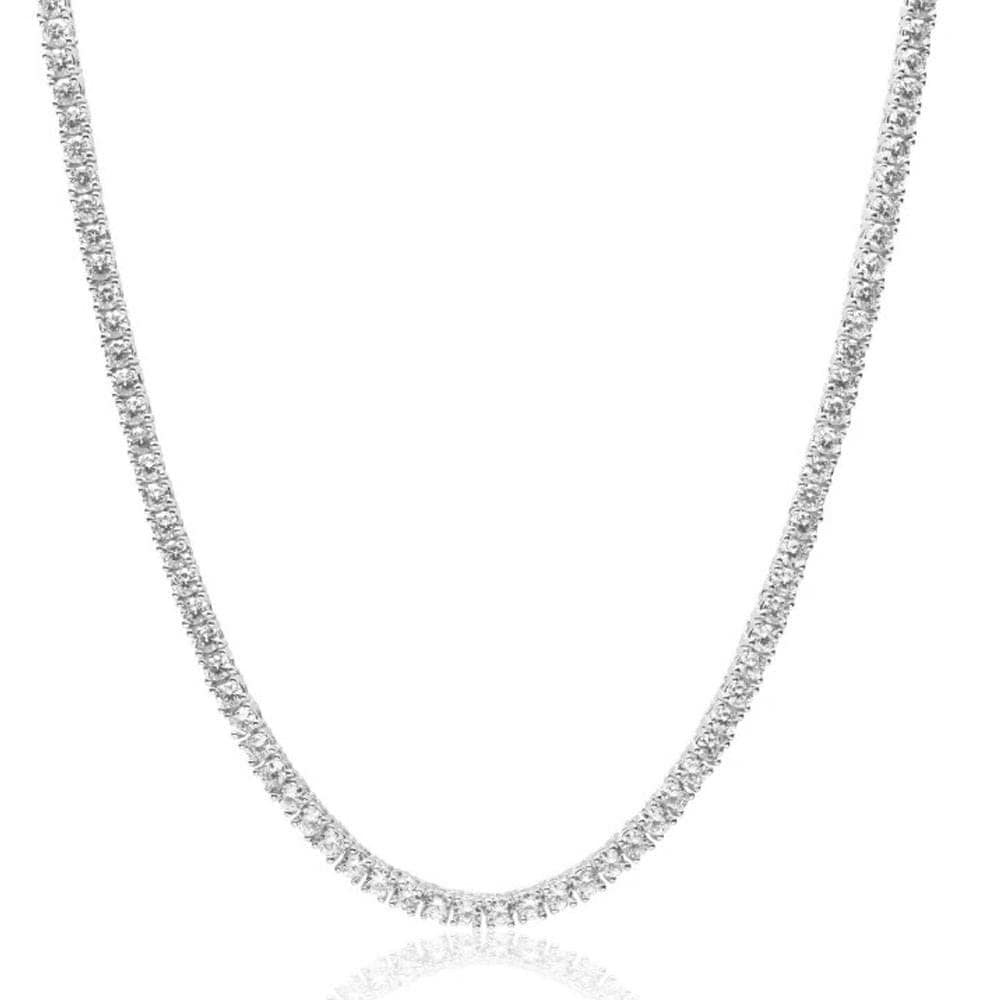 VVS Jewelry 925 Sterling Silver Moissanite Tennis Chain PASSES DIAMOND TEST US INVENTORY - Image 3