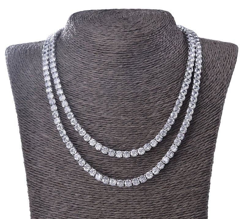 VVS Jewelry 925 Sterling Silver Moissanite Tennis Chain PASSES DIAMOND TEST US INVENTORY - Image 4