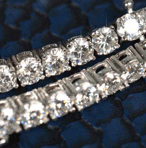 VVS Jewelry 925 Sterling Silver Moissanite Tennis Chain PASSES DIAMOND TEST US INVENTORY - Image 5