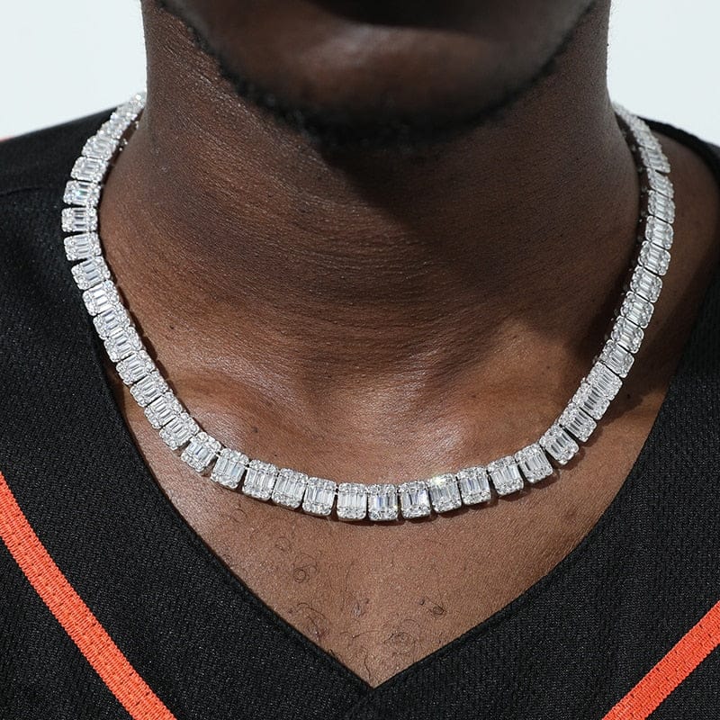 VVS Jewelry 9MM Baguette Tennis Chain + FREE bracelet - Image 15