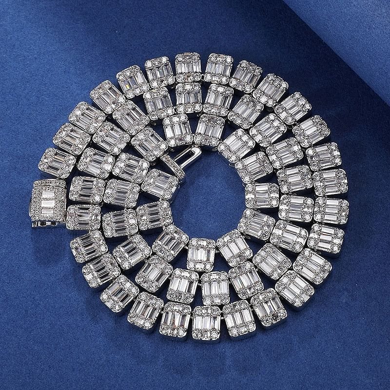 VVS Jewelry 9MM Baguette Tennis Chain + FREE bracelet - Image 6
