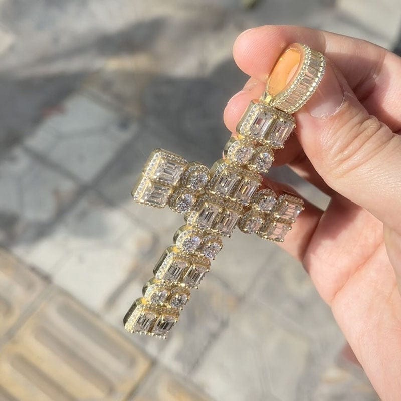 VVS Jewelry Bust Down Jesus Piece Cross Pendant - Image 2