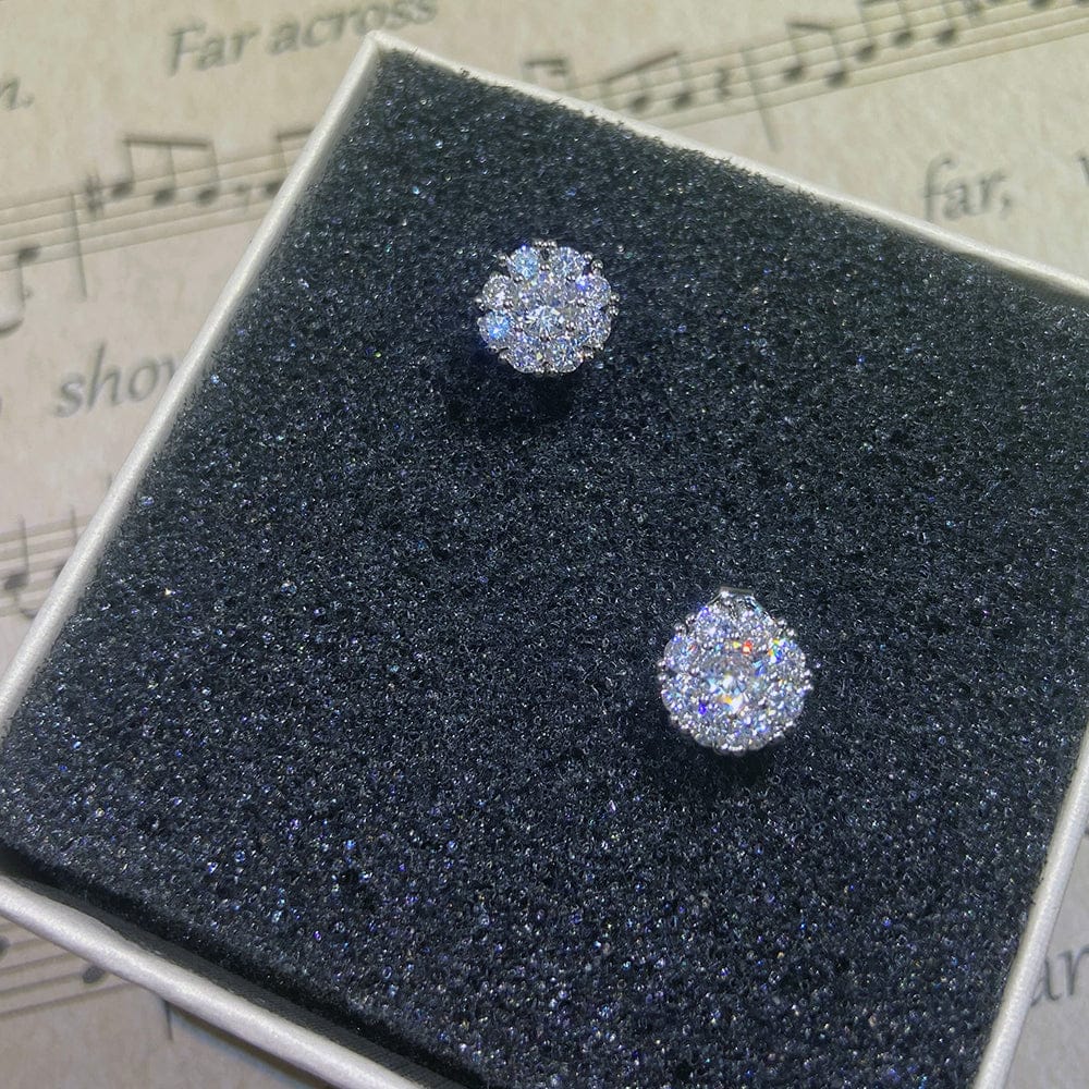 VVS Jewelry Classic Silver Stud Earrings - Image 10