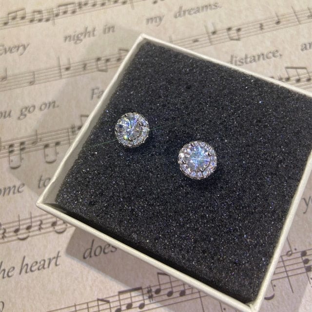 VVS Jewelry Classic Silver Stud Earrings - Image 13