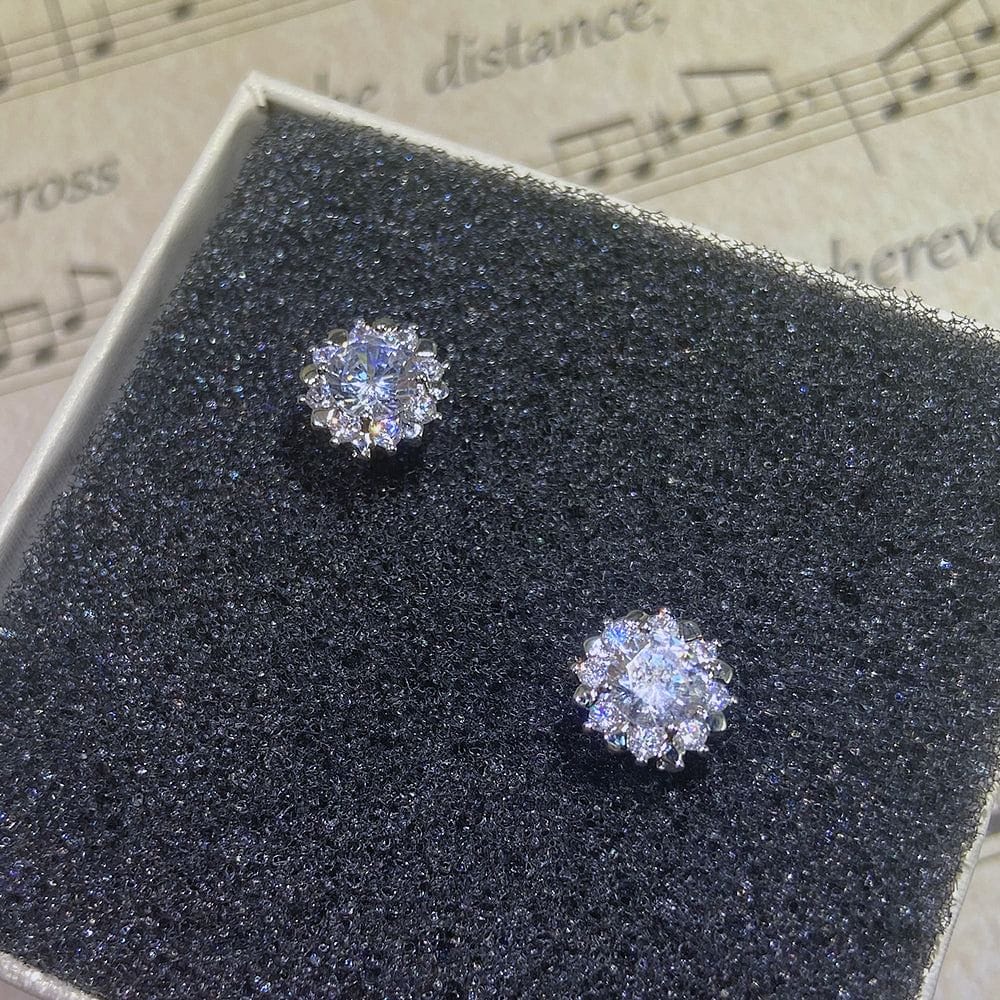 VVS Jewelry Classic Silver Stud Earrings - Image 14