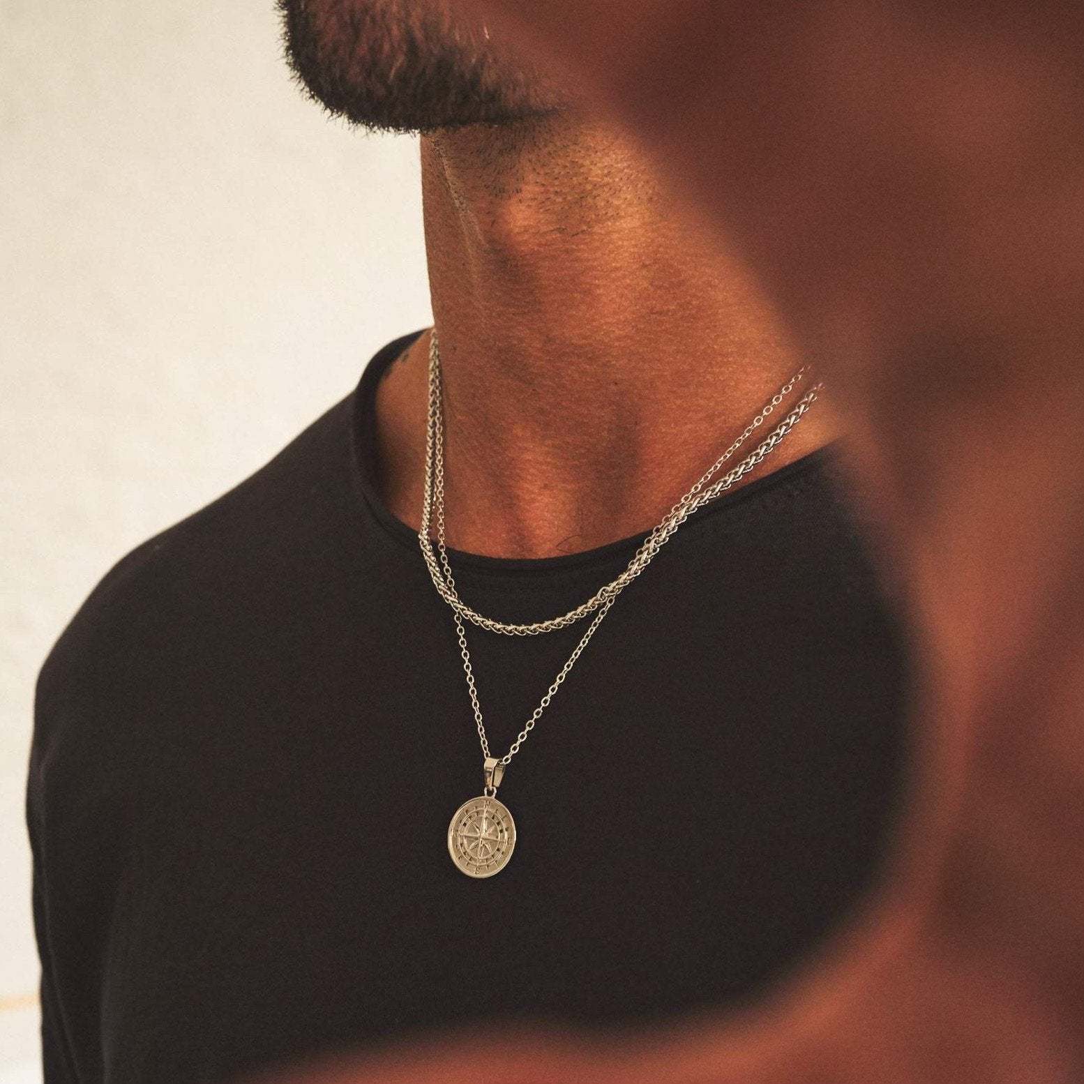 VVS Jewelry Compass Pendant Necklace - Image 13