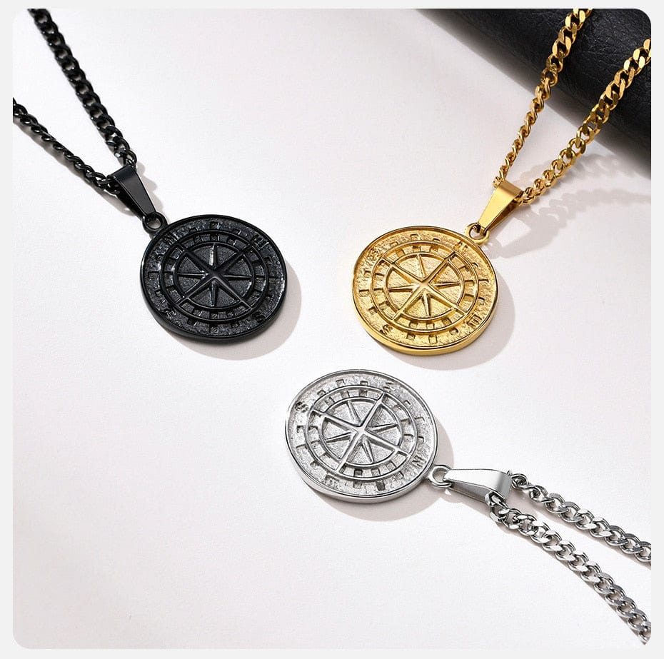 VVS Jewelry Compass Pendant Necklace - Image 17