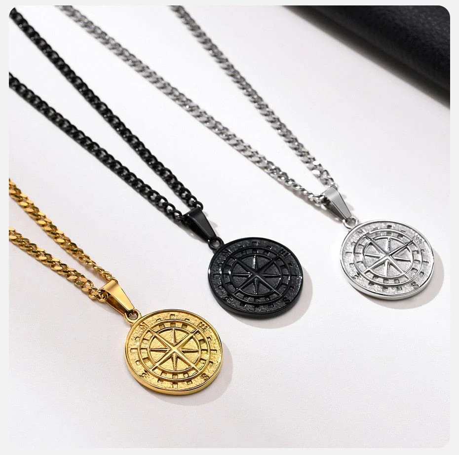 VVS Jewelry Compass Pendant Necklace - Image 18