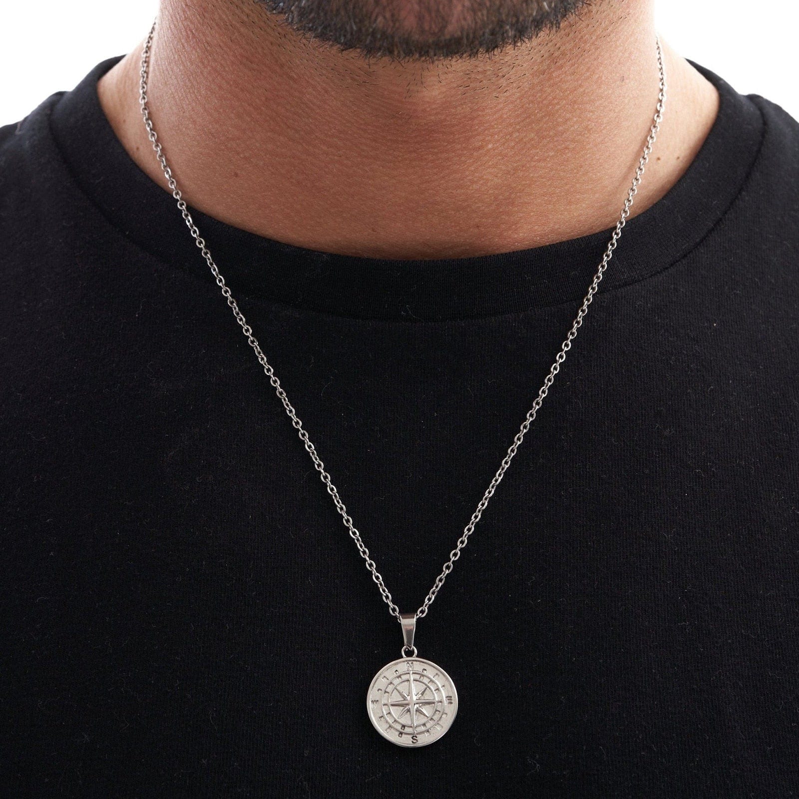 VVS Jewelry Compass Pendant Necklace - Image 2