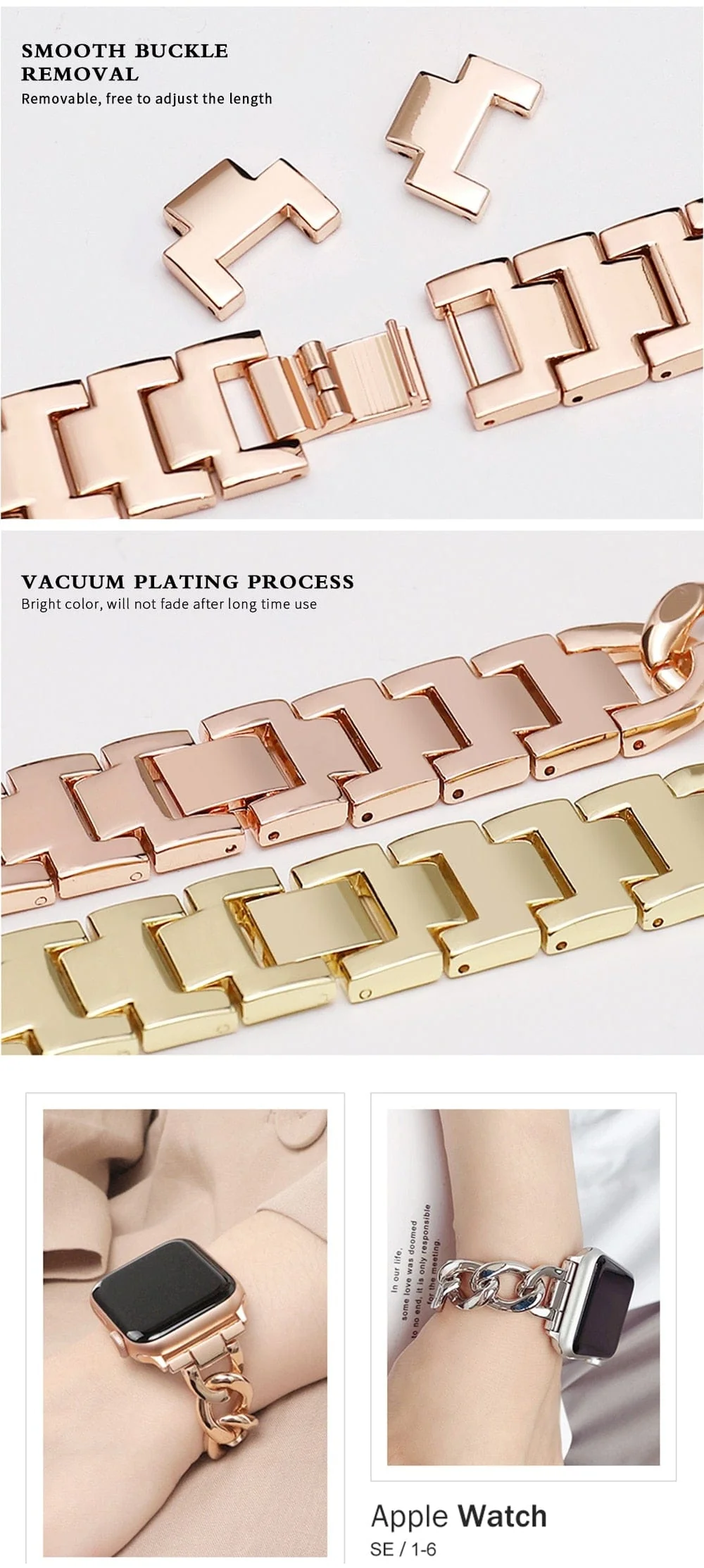 VVS Jewelry Cuban Apple Watch Band + FREE Case - Image 11