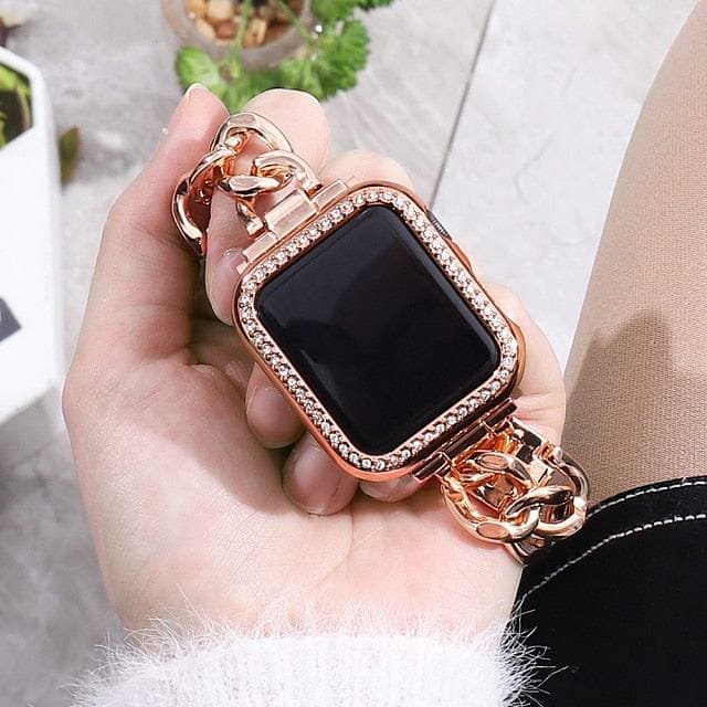 VVS Jewelry Cuban Apple Watch Band + FREE Case - Image 2