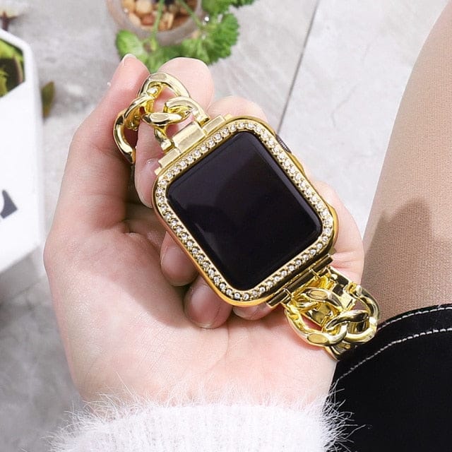 VVS Jewelry Cuban Apple Watch Band + FREE Case - Image 4
