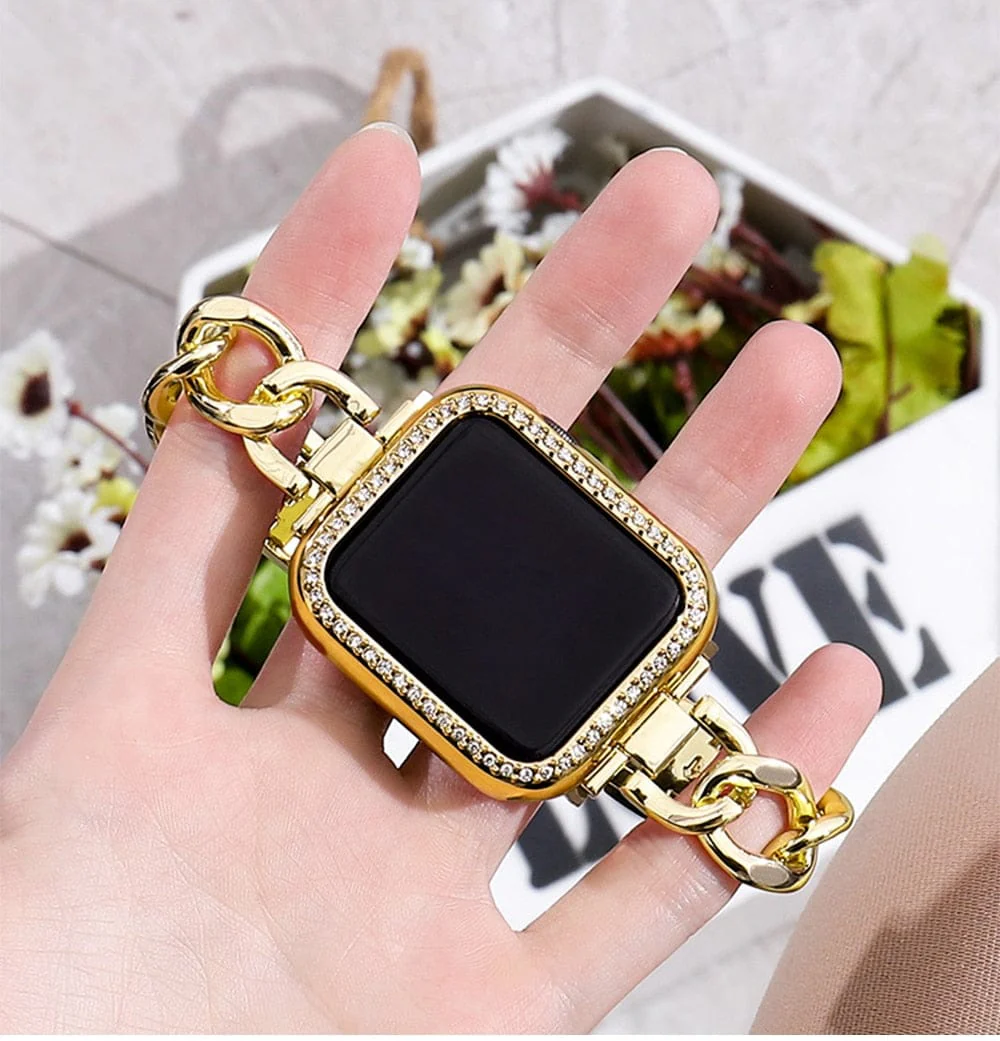 VVS Jewelry Cuban Apple Watch Band + FREE Case - Image 7