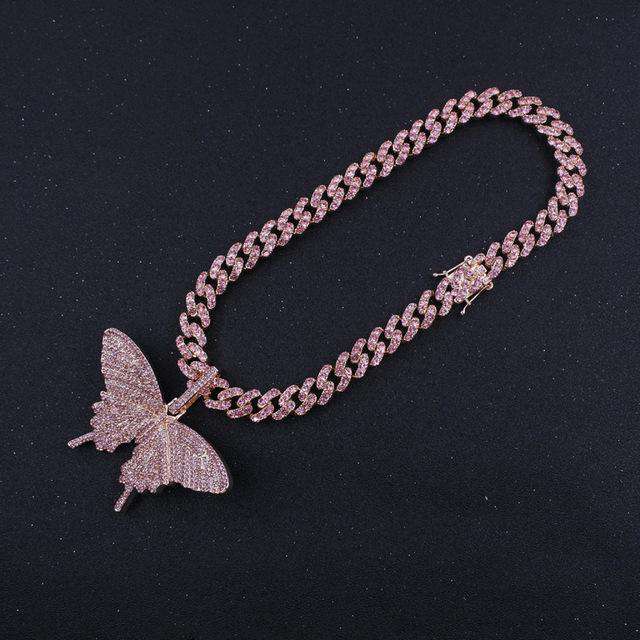 VVS Jewelry Cuban Link Butterfly Choker + FREE Tennis Choker - Image 11